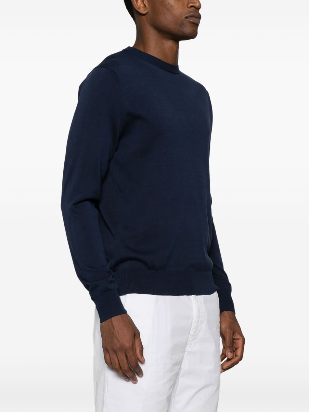crew-neck fine-knit jumper - 3