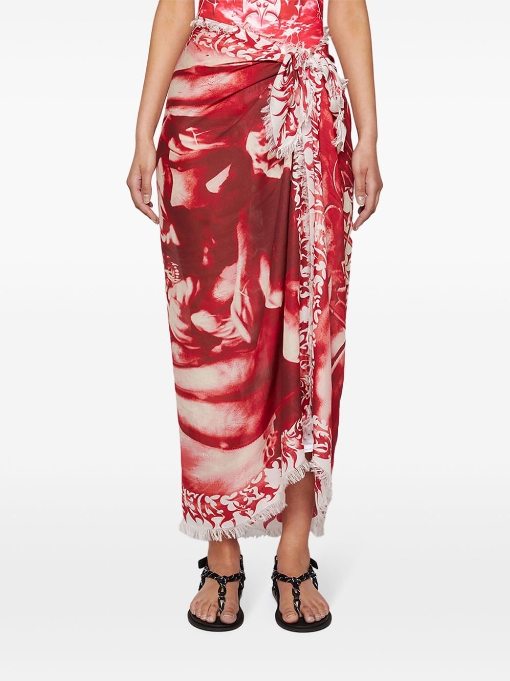 Diablo abstract-print beach cover-up - 4