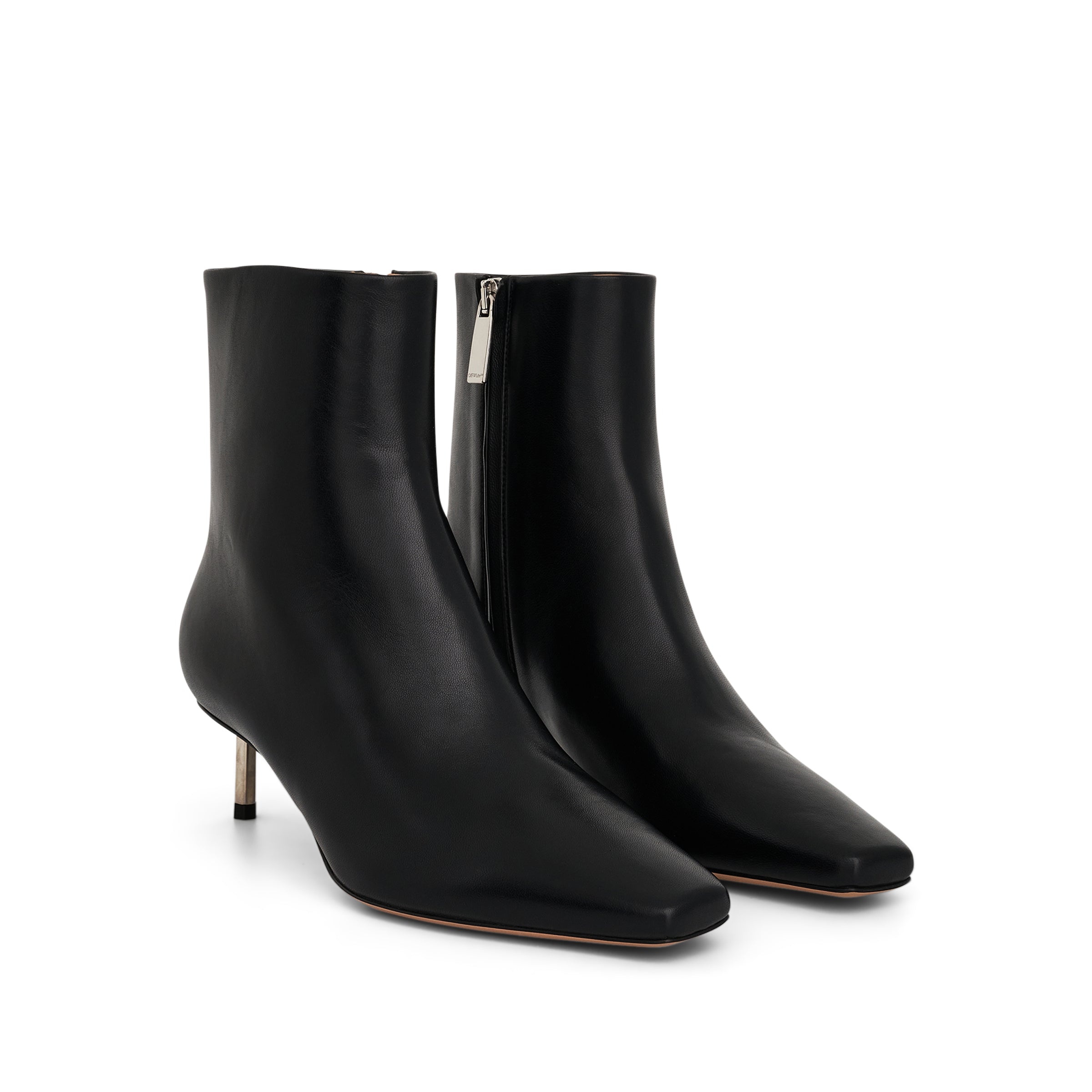 Silver Allen Ankle Boot in Black/Silver - 2