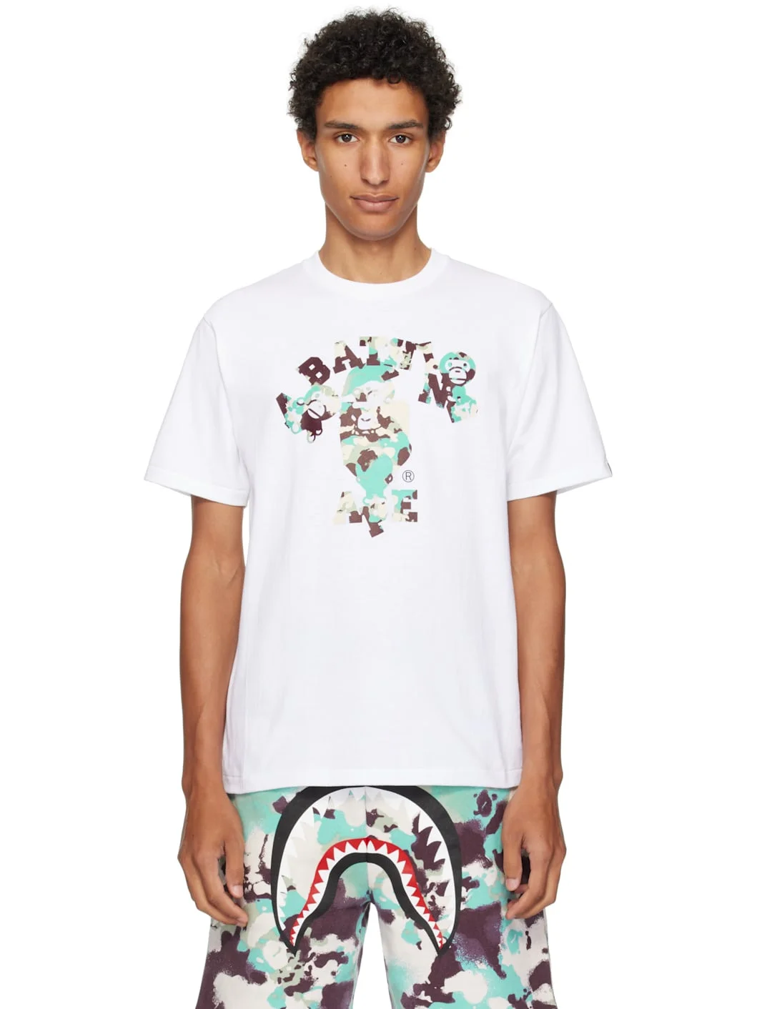 White Map Camo College Milo T-shirt - 1