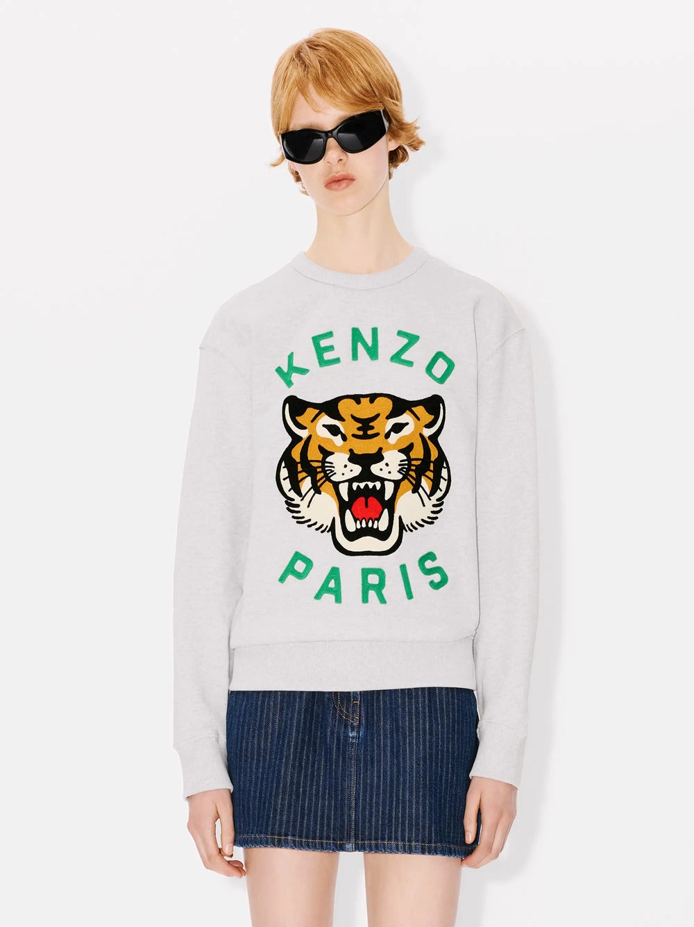 KENZO Lucky tiger emb oversize sweat | wananluxury | REVERSIBLE