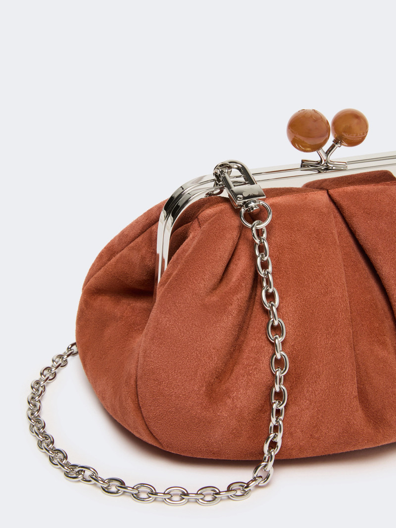 VALOIS Small suede Pasticcino Bag - BROWN 3