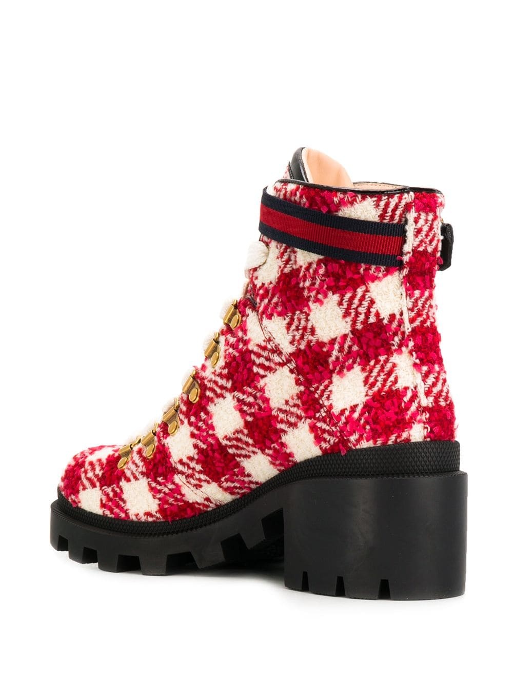 block heel checked boots - 3