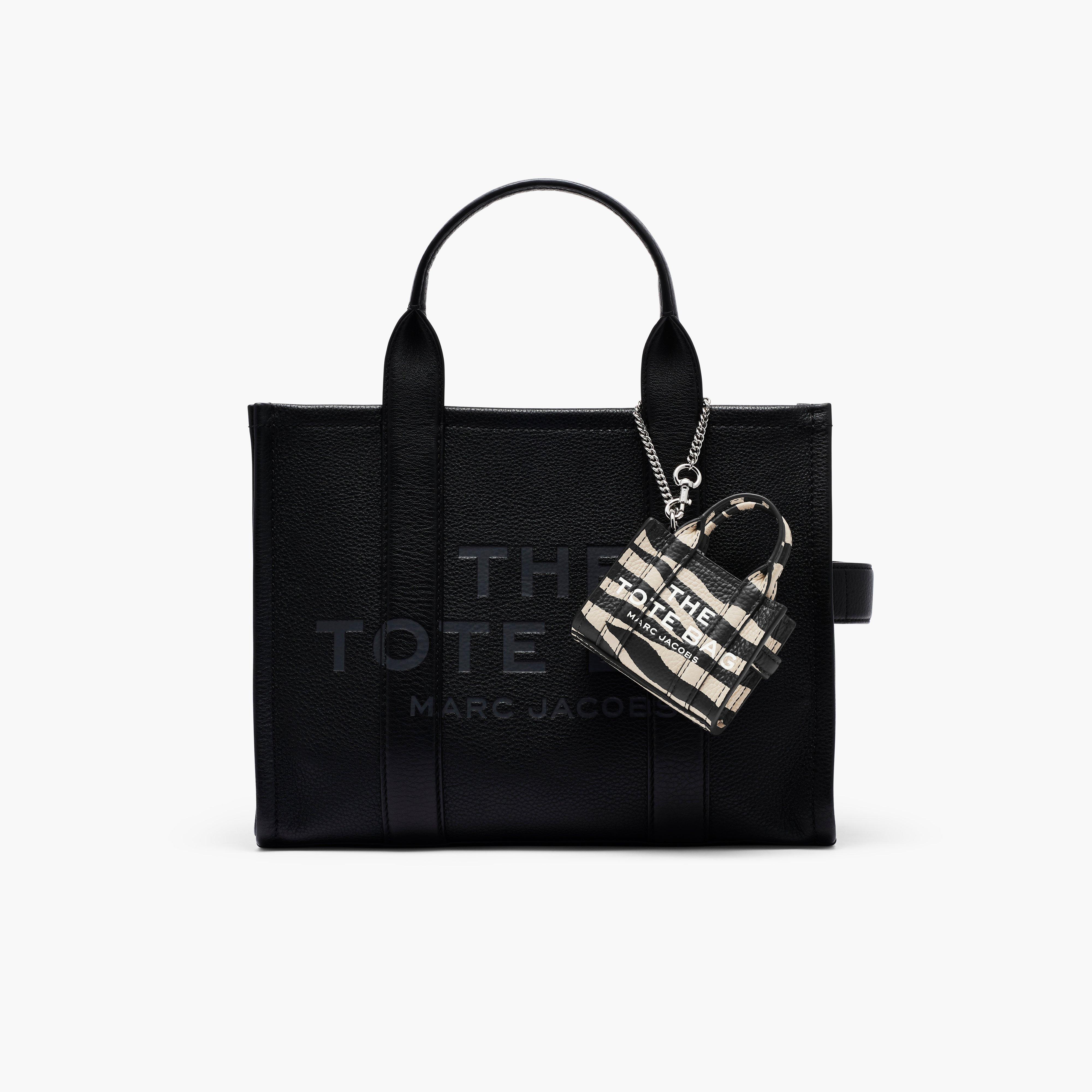 THE ZEBRA LEATHER NANO TOTE CHARM - 2