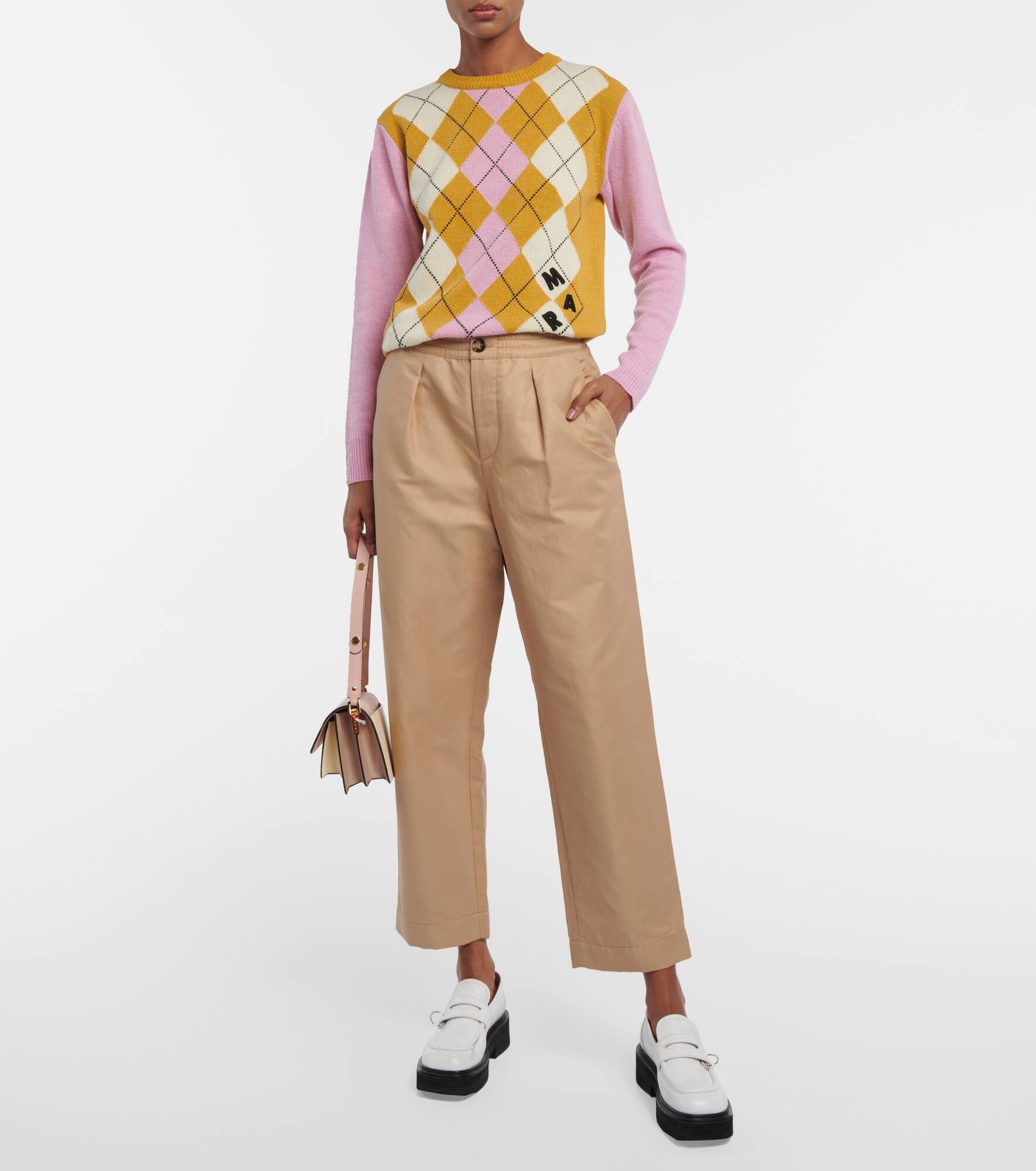 Cropped high-rise straight pants - 2