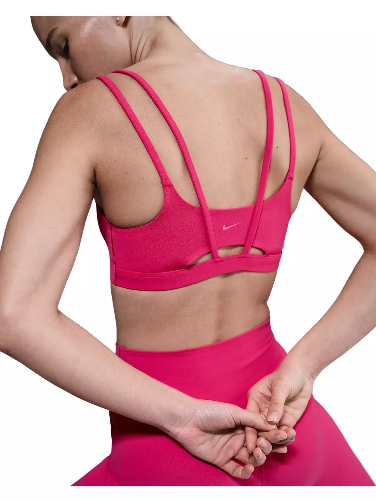 Women's Zenvy Strappy Light-Support Padded Sports Bra -Pink - 2