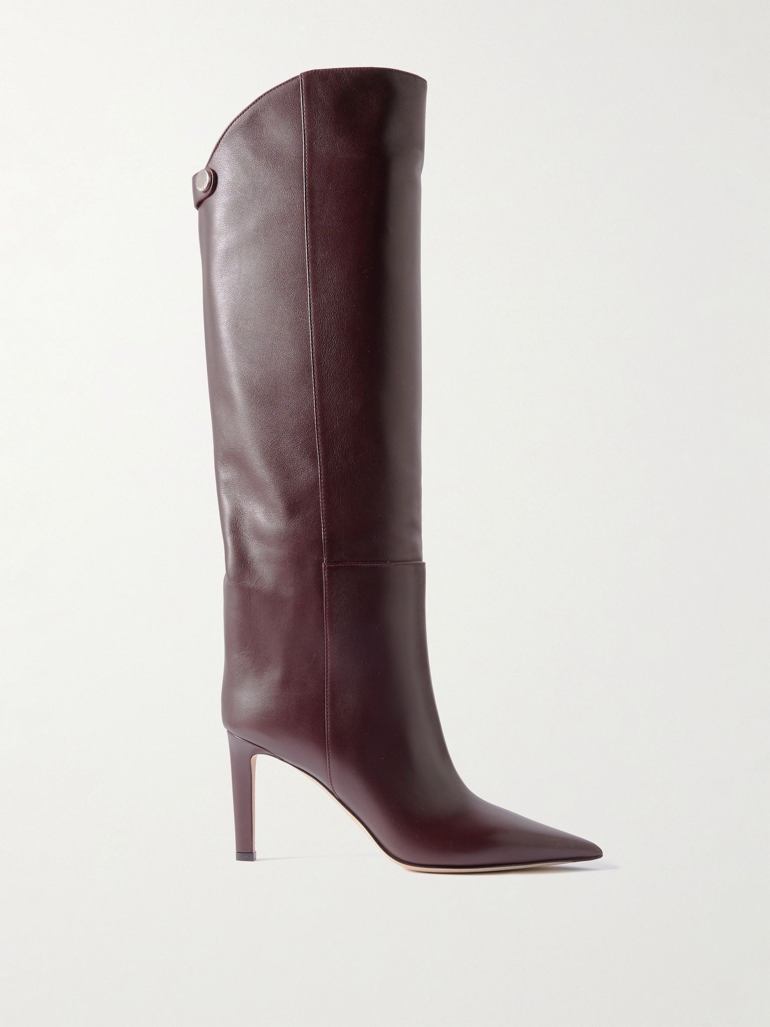 Alizze 85 leather knee boots Burgundy - 1