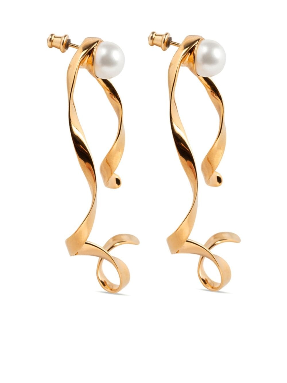 wave stud earrings - 2