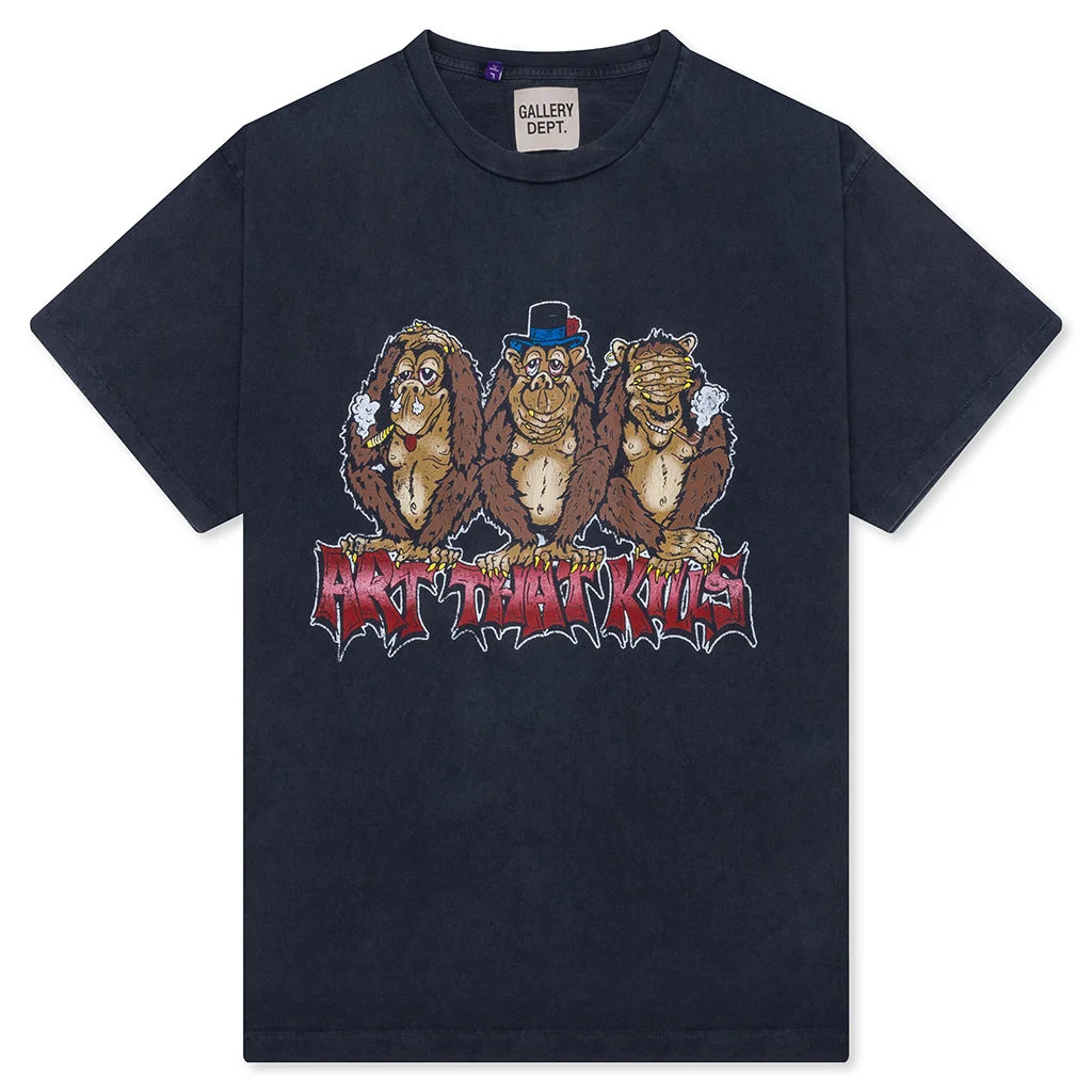 SEE NO EVIL TEE - VINTAGE BLACK - 1