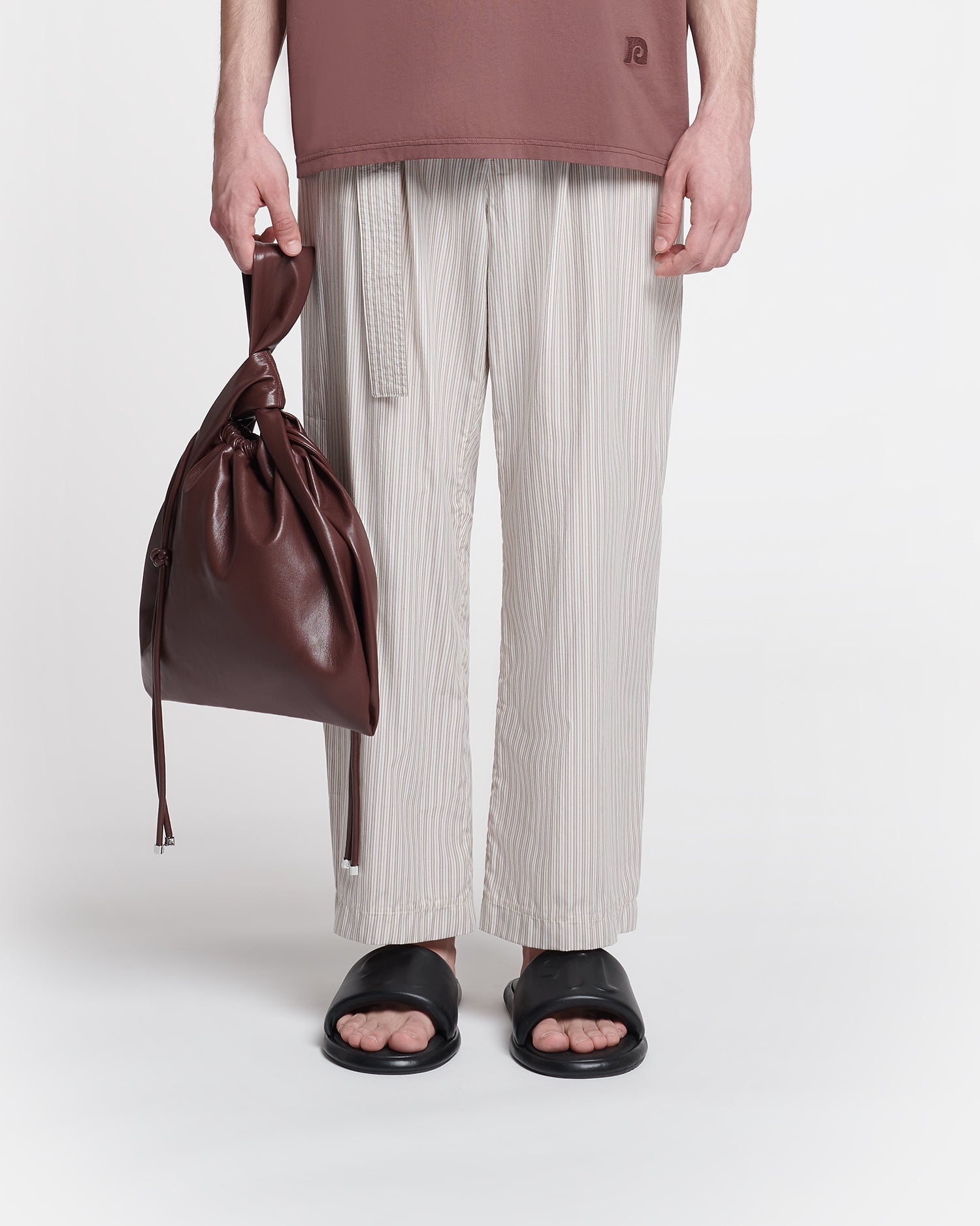 Belted Striped Pants - 2