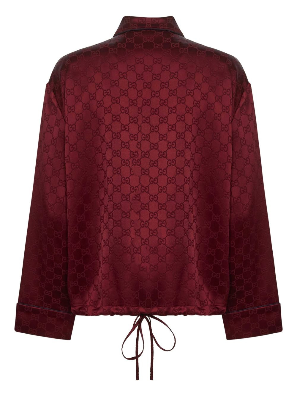 GG-pattern drawstring shirt - 2