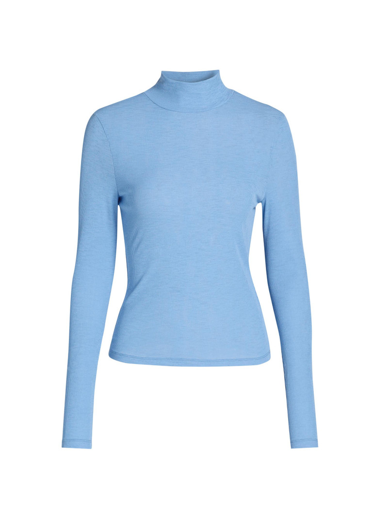 Women's Wyeth Rib-Knit Turtleneck Top - Blue Jasper 1