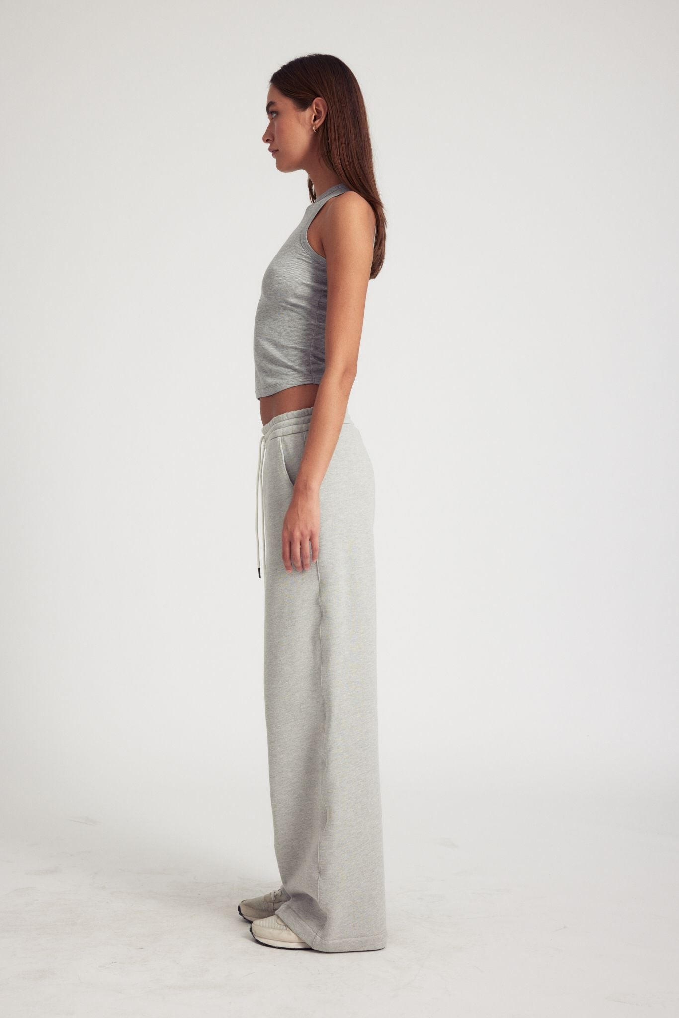 HEATHER GREY BAGGY SWEATPANTS - 4