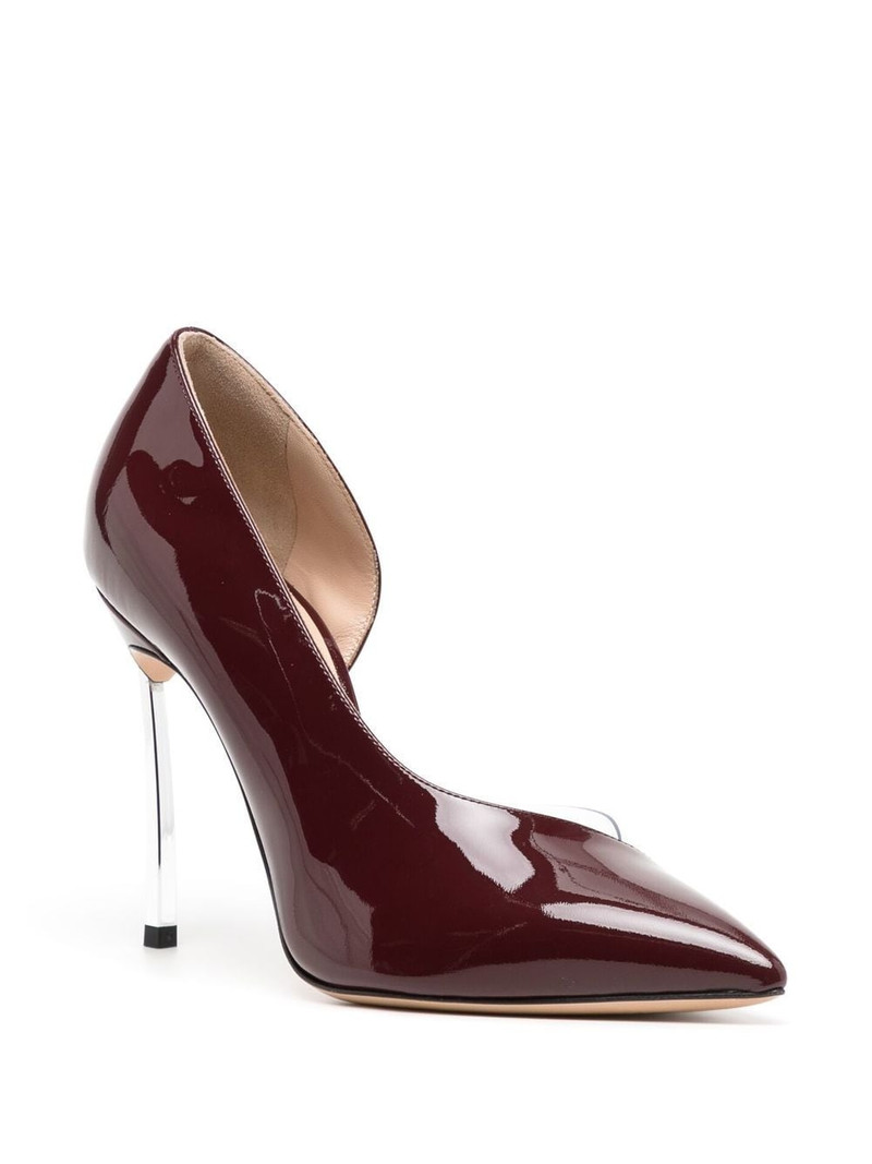 CASADEI pointed-toe high-shine finish pumps outlook
