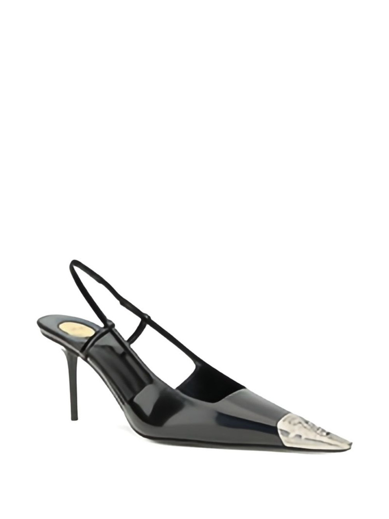 SAINT LAURENT 75mm pointed-toe slingback pumps outlook