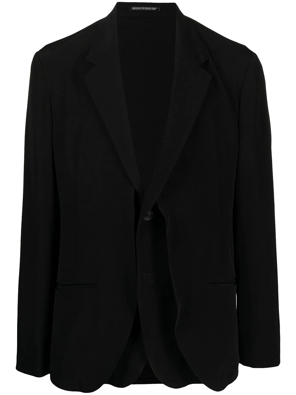 single-breasted long-sleeve blazer - 1