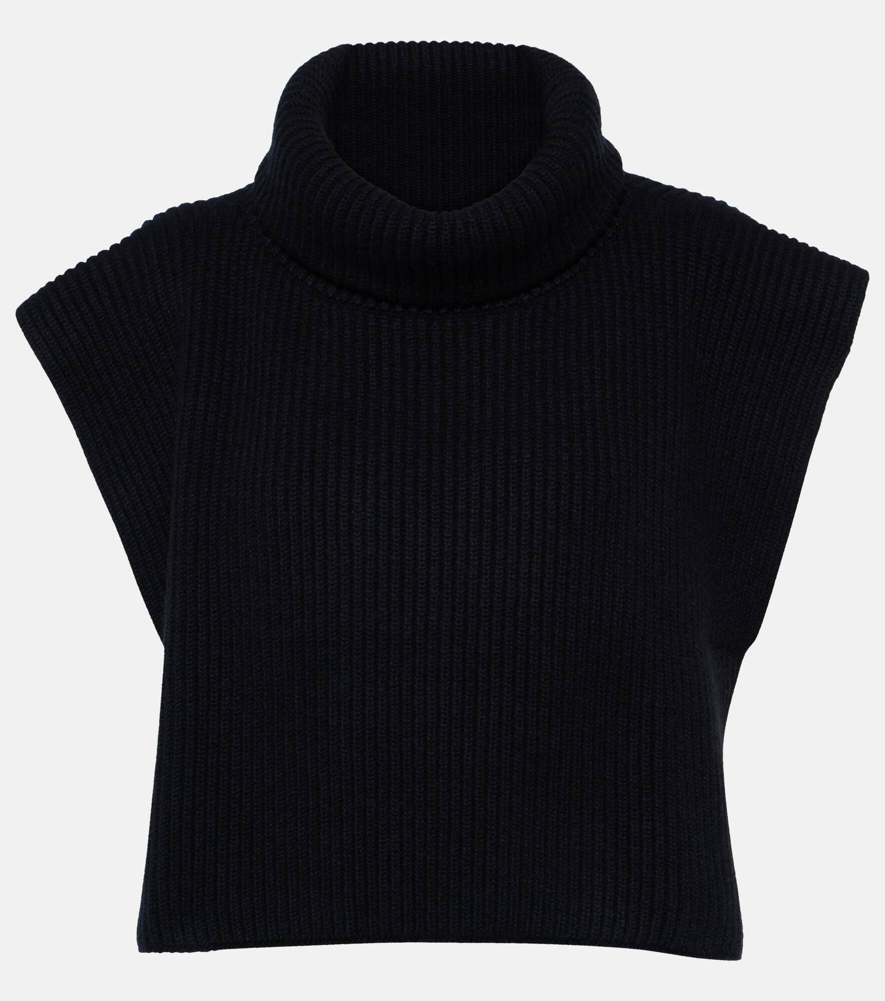 Eppie ribbed-knit cashmere collar - 1