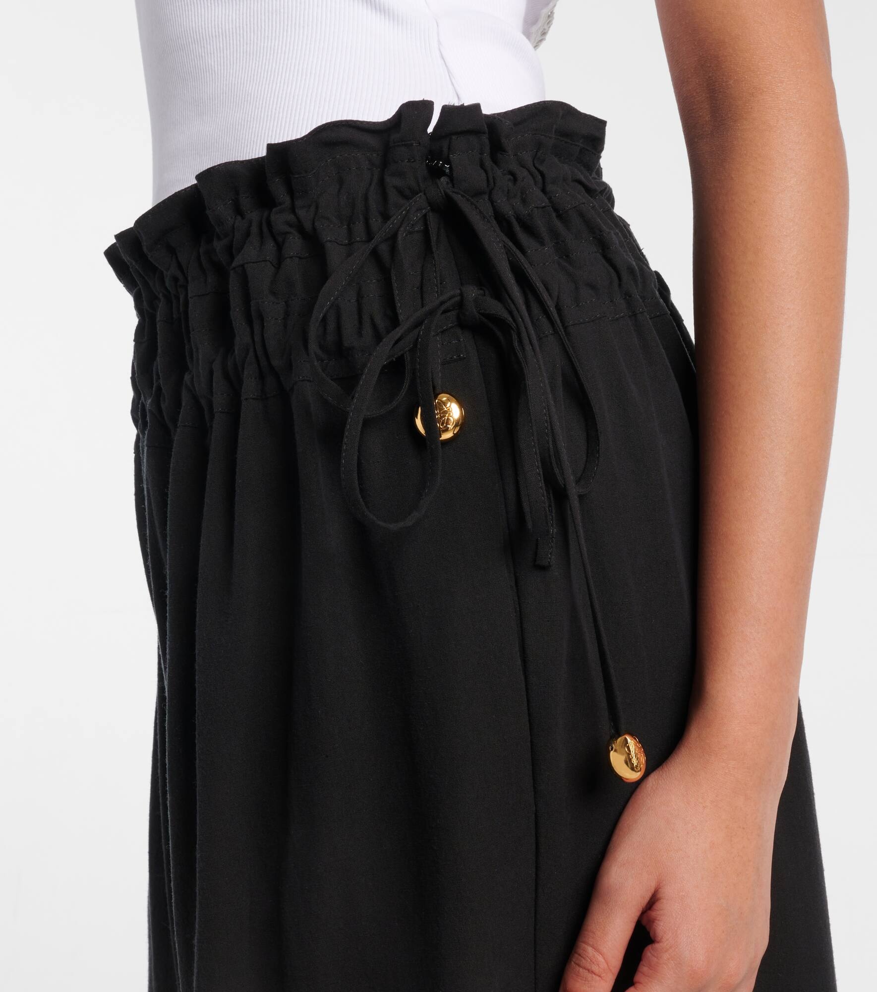 Mid-rise wide-leg pants - 5