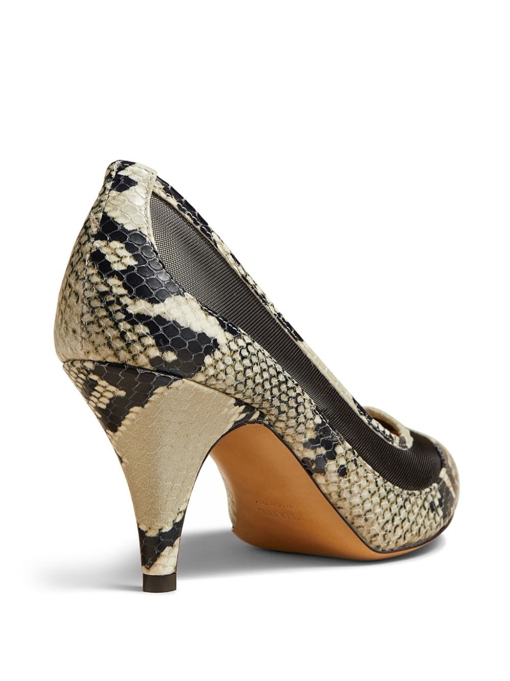 The River 75mm python-print pumps - 3