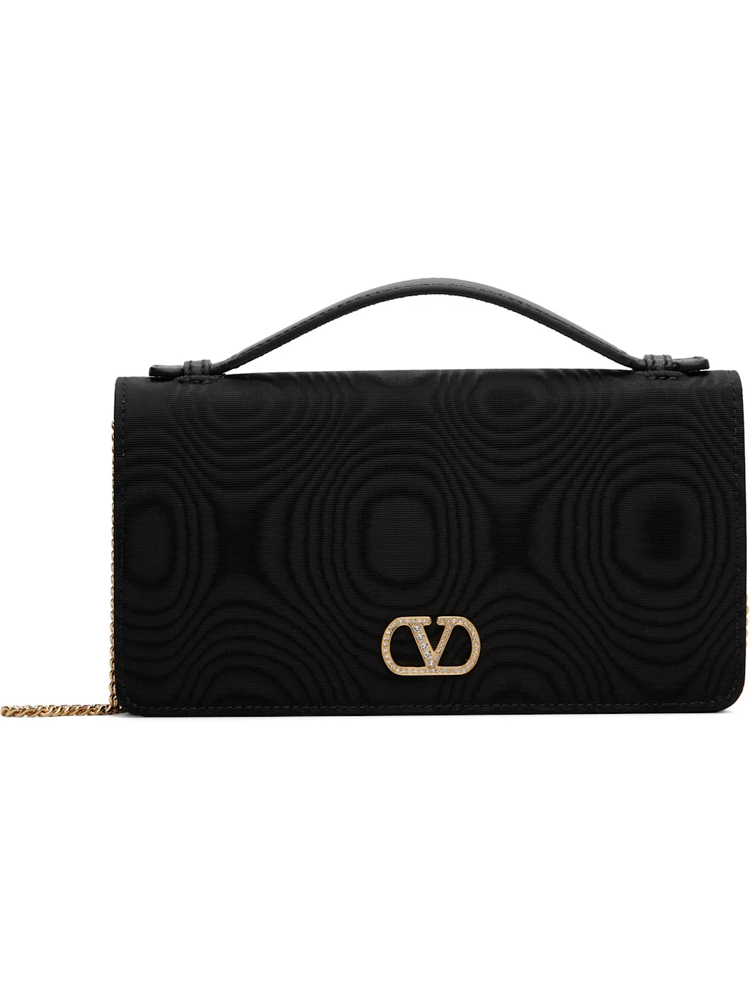 Black VLogo Signature Moiré Bag - 1