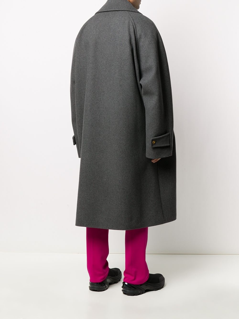 oversized mid-length coat - 4