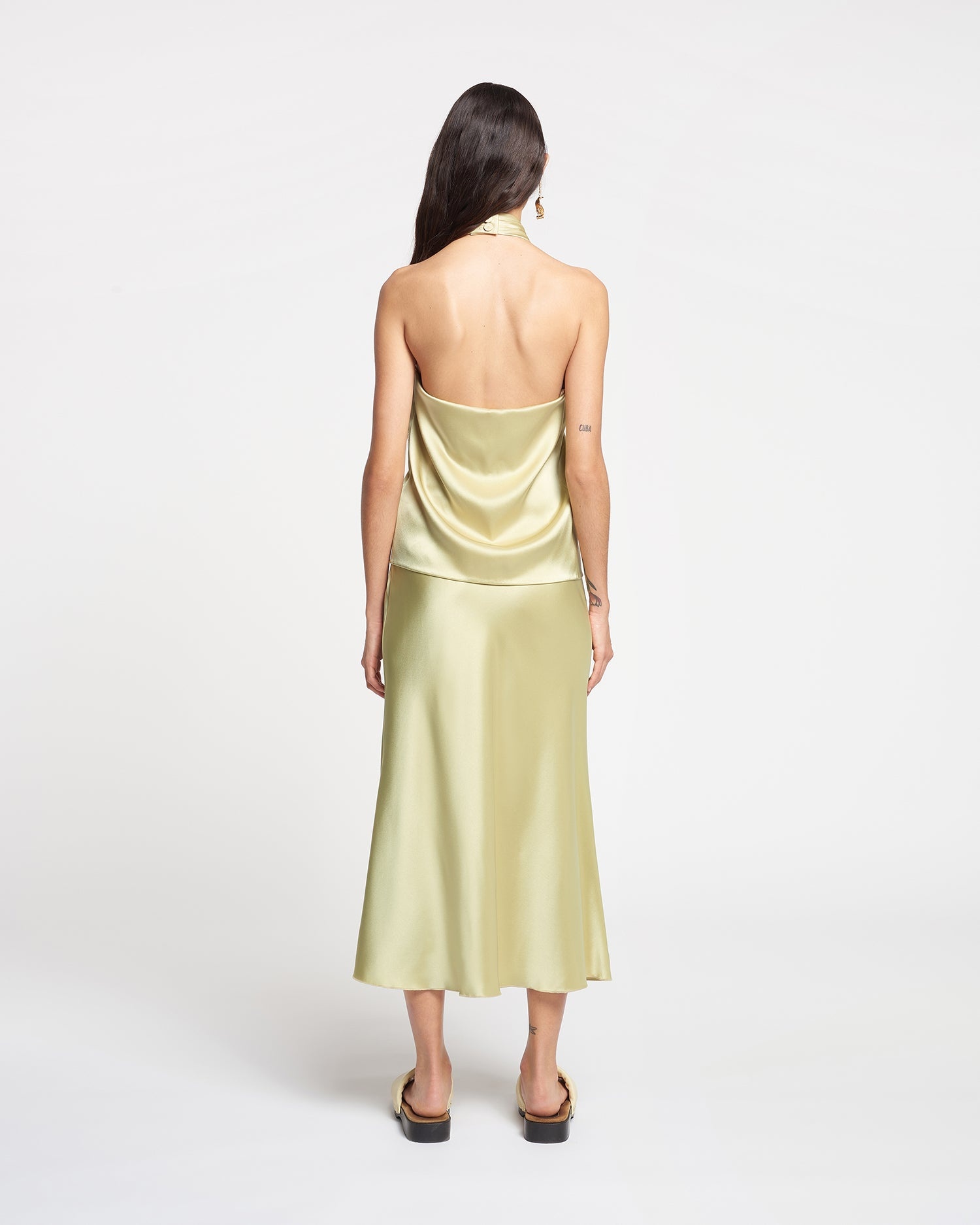 Draped Slip Satin Top - 3