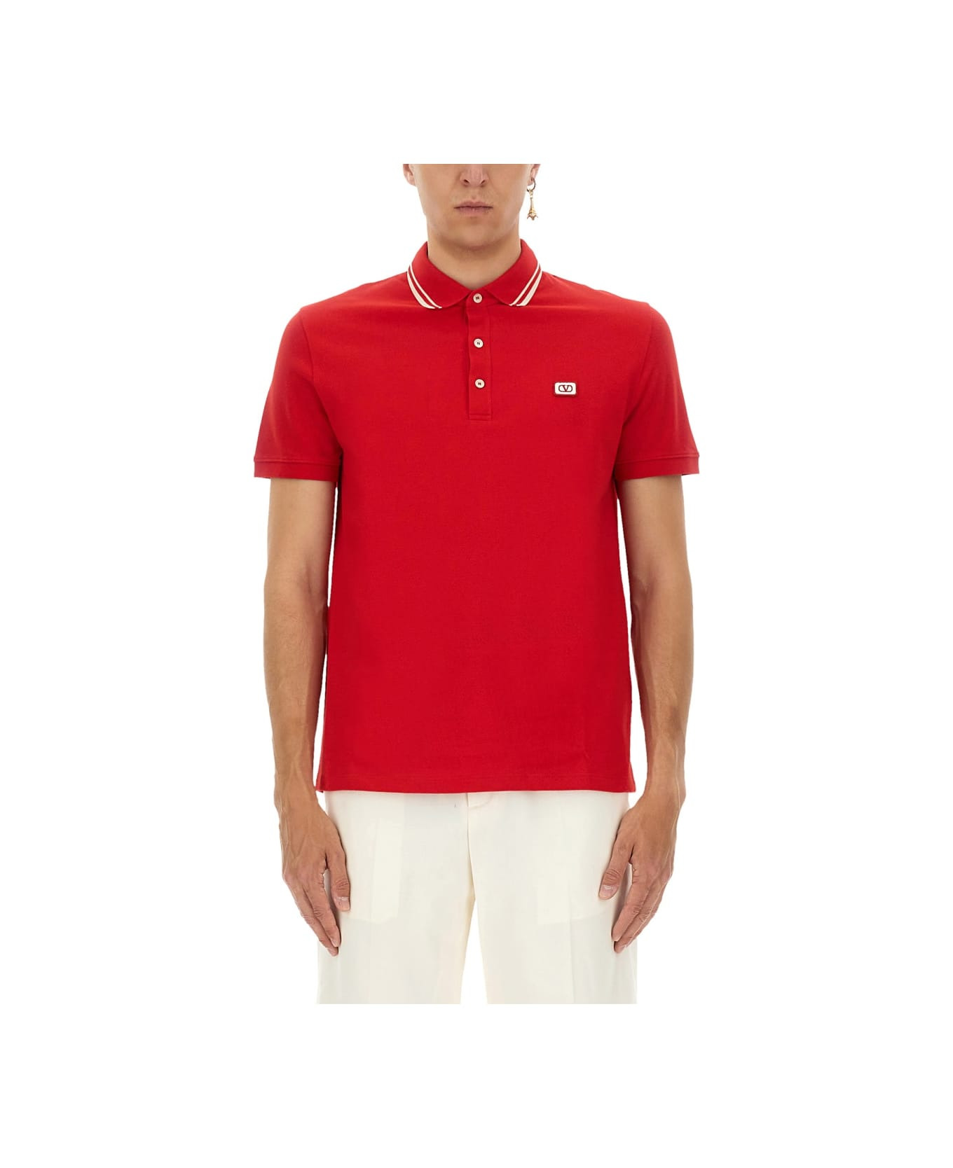 Polo Shirt With Signature Vlogo - 1