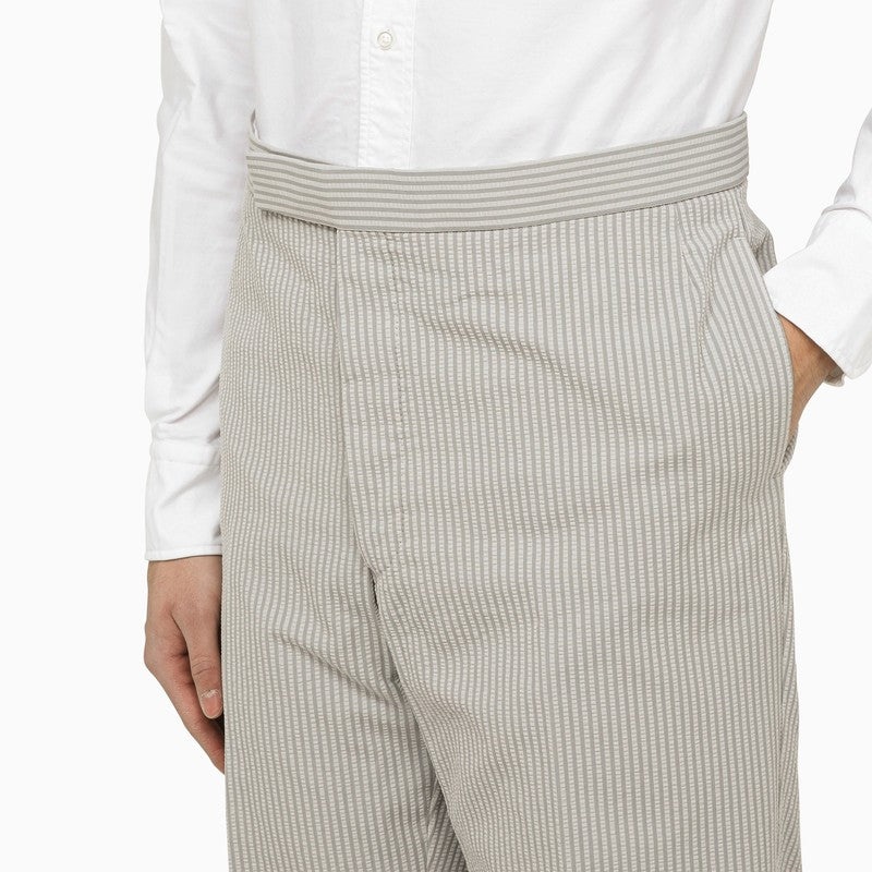 LIGHT GREY PINSTRIPE TROUSERS - 5