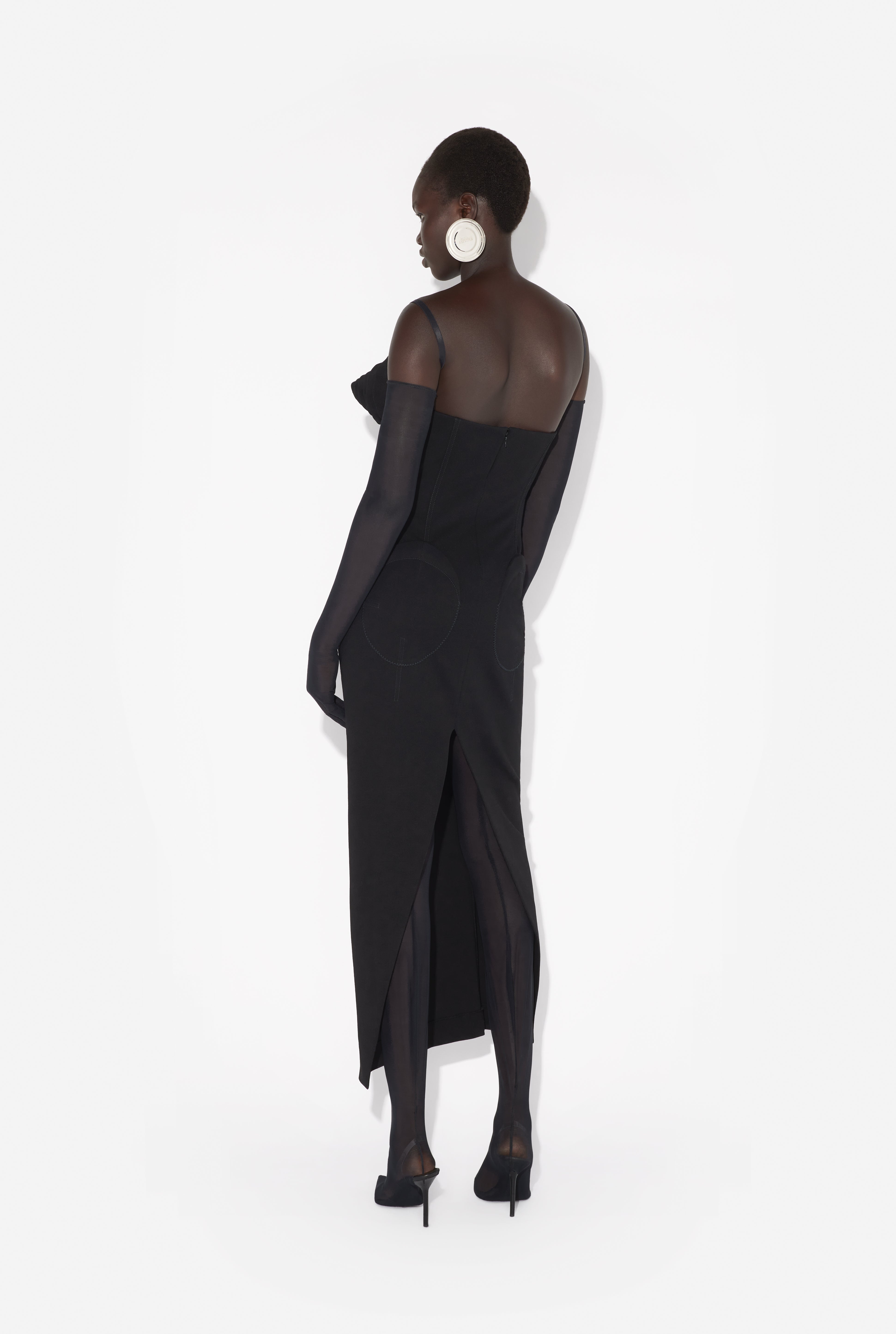 THE BLACK CONICAL BRA CUP DRESS - 2
