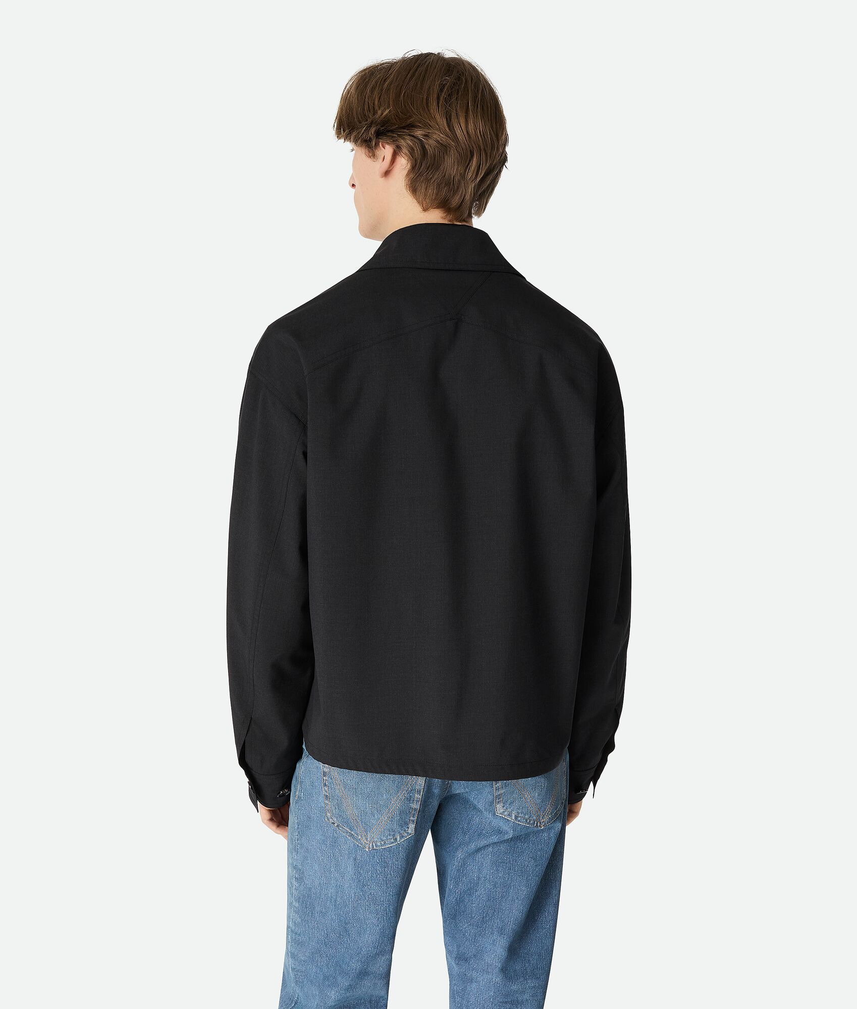 Fine Wool Kimono Blouson - 3