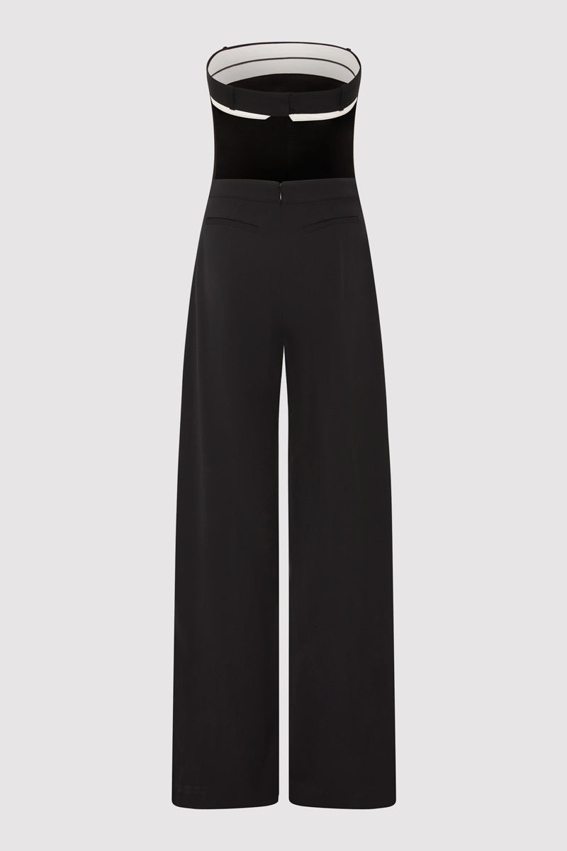 Deconstructed Tailored Jumpsuit - Black - 9