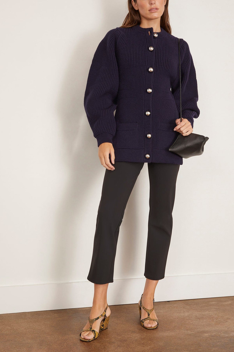 Lanvin Exaggerated Sleeves Cardigan in Montana outlook