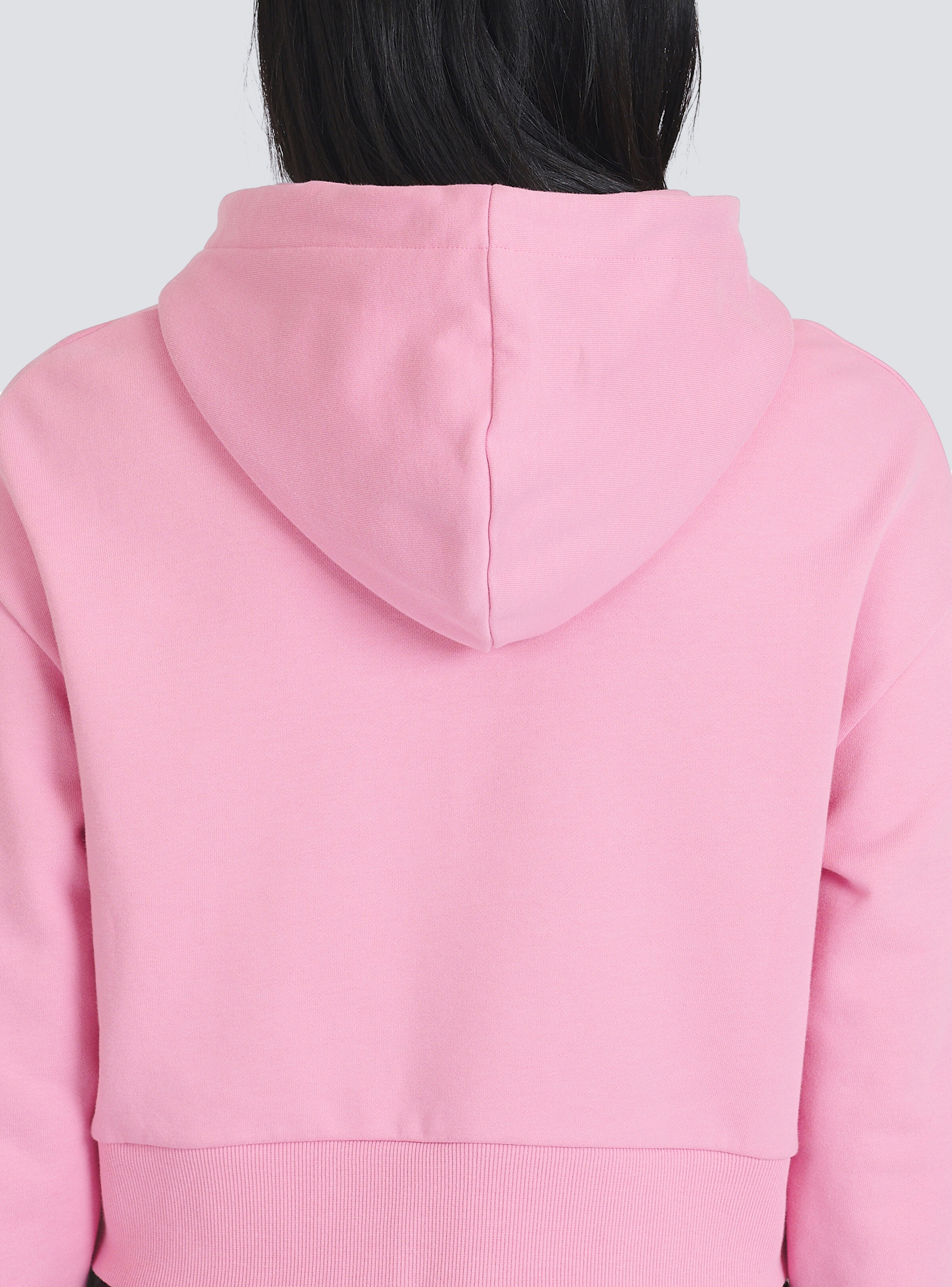 Eco-designed cotton sweatshirt with flocked Balmain logo - 8