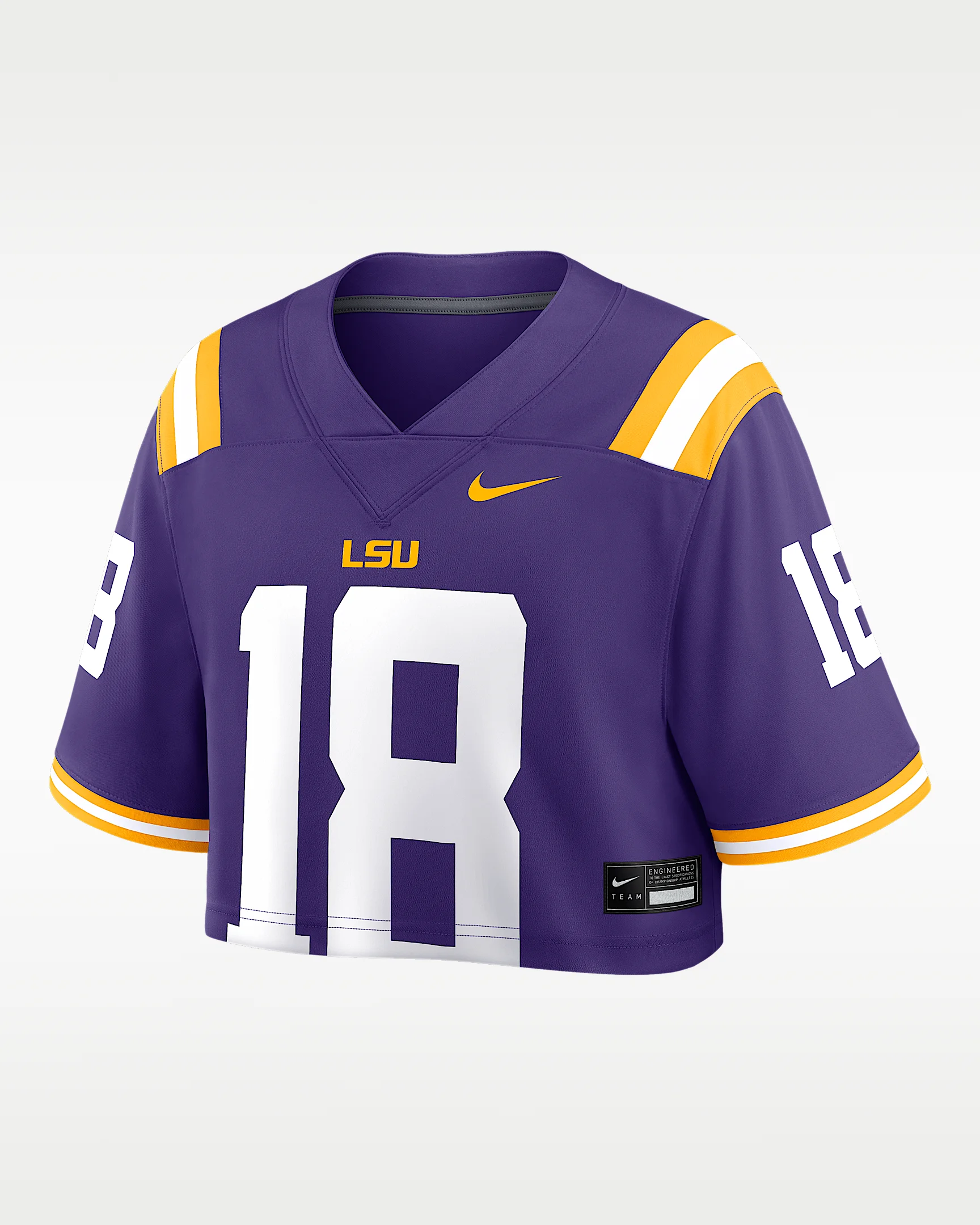 LSU Women's Nike Dri-FIT College Cropped Game Jersey - 1