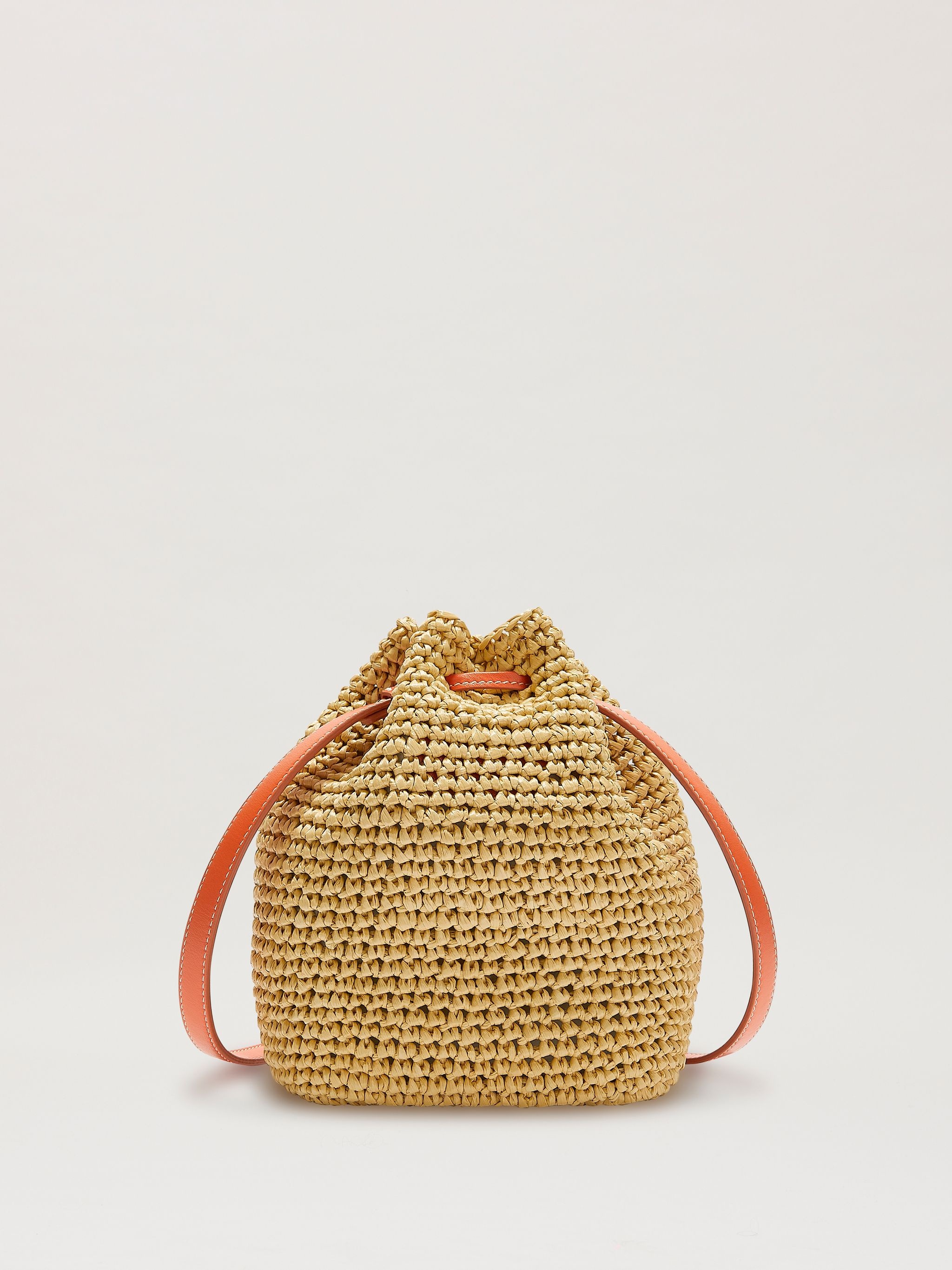 Woven Palm Bucket Bag - 4