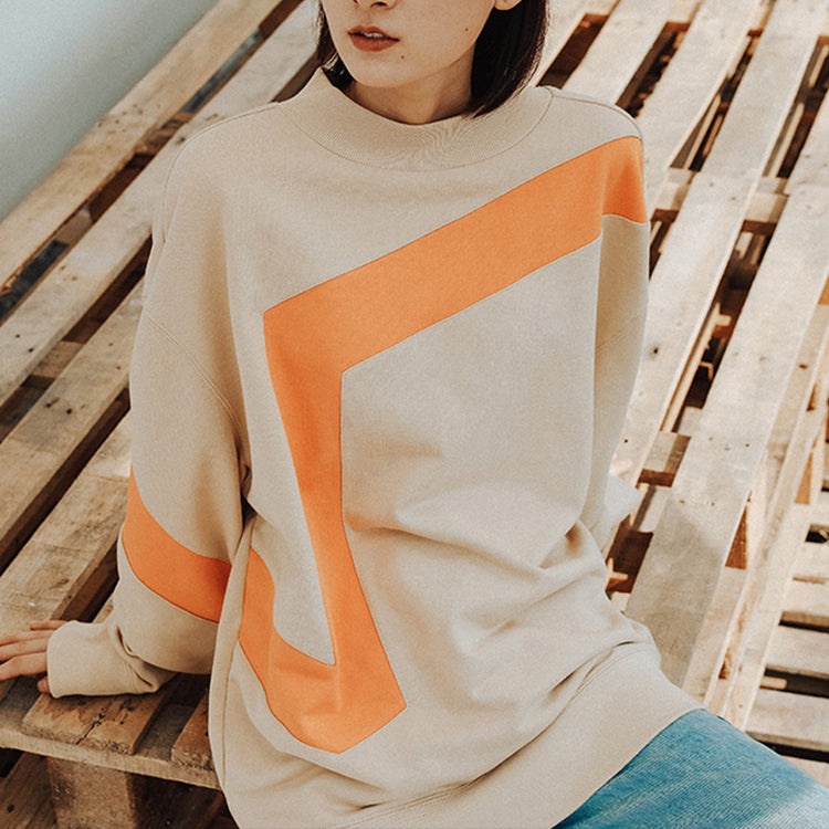 Vans Logo Printing Casual Sports Pullover Couple Style Khaki VN0A54NC7UE - 3