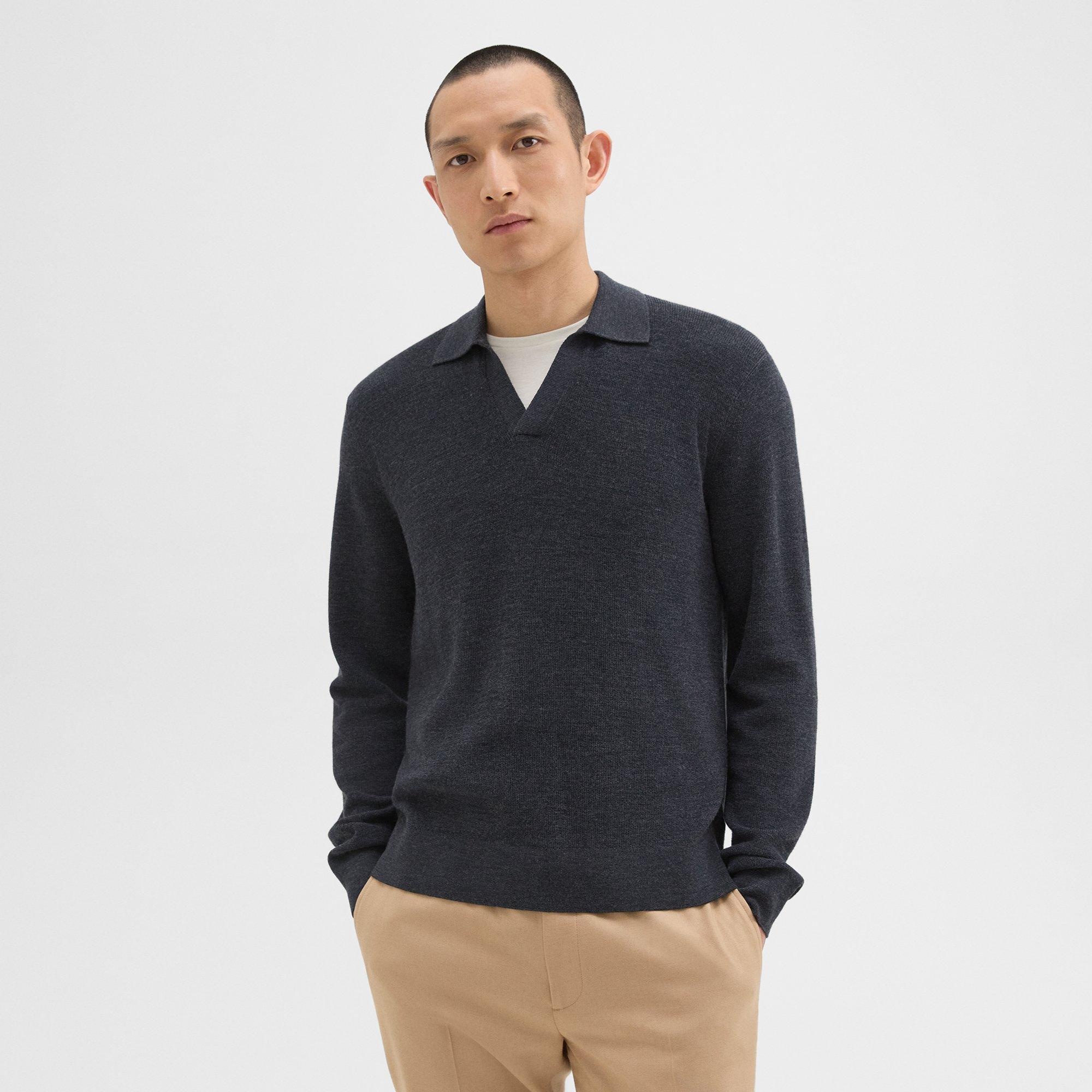 Johnny Collar Sweater in Merino Wool - 3