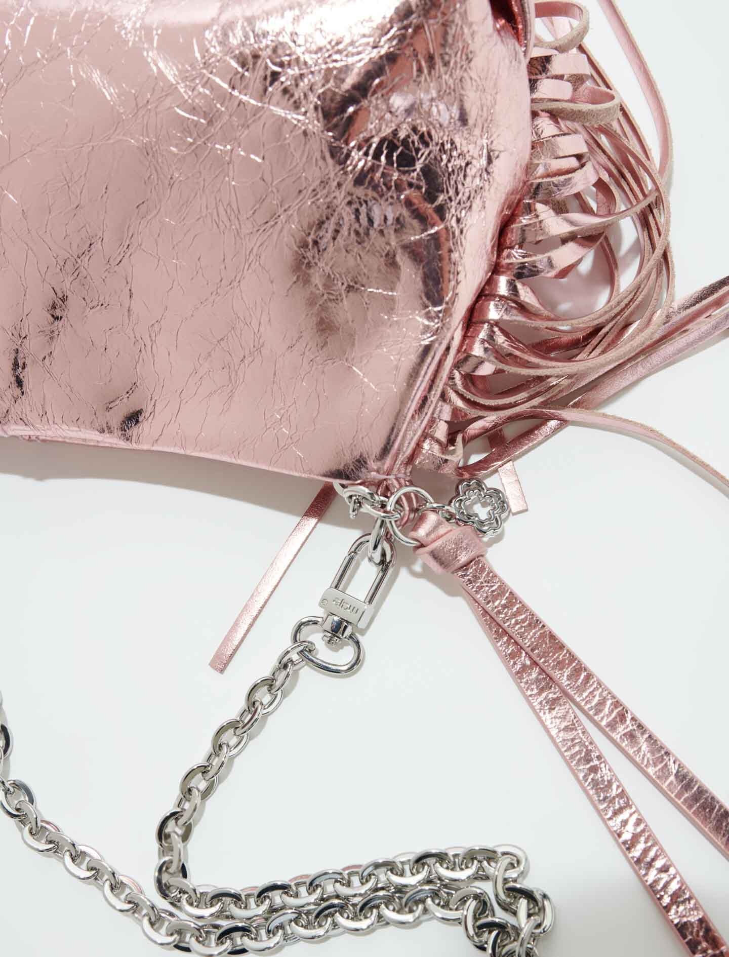 Metallic leather Miss M clutch bag - 4