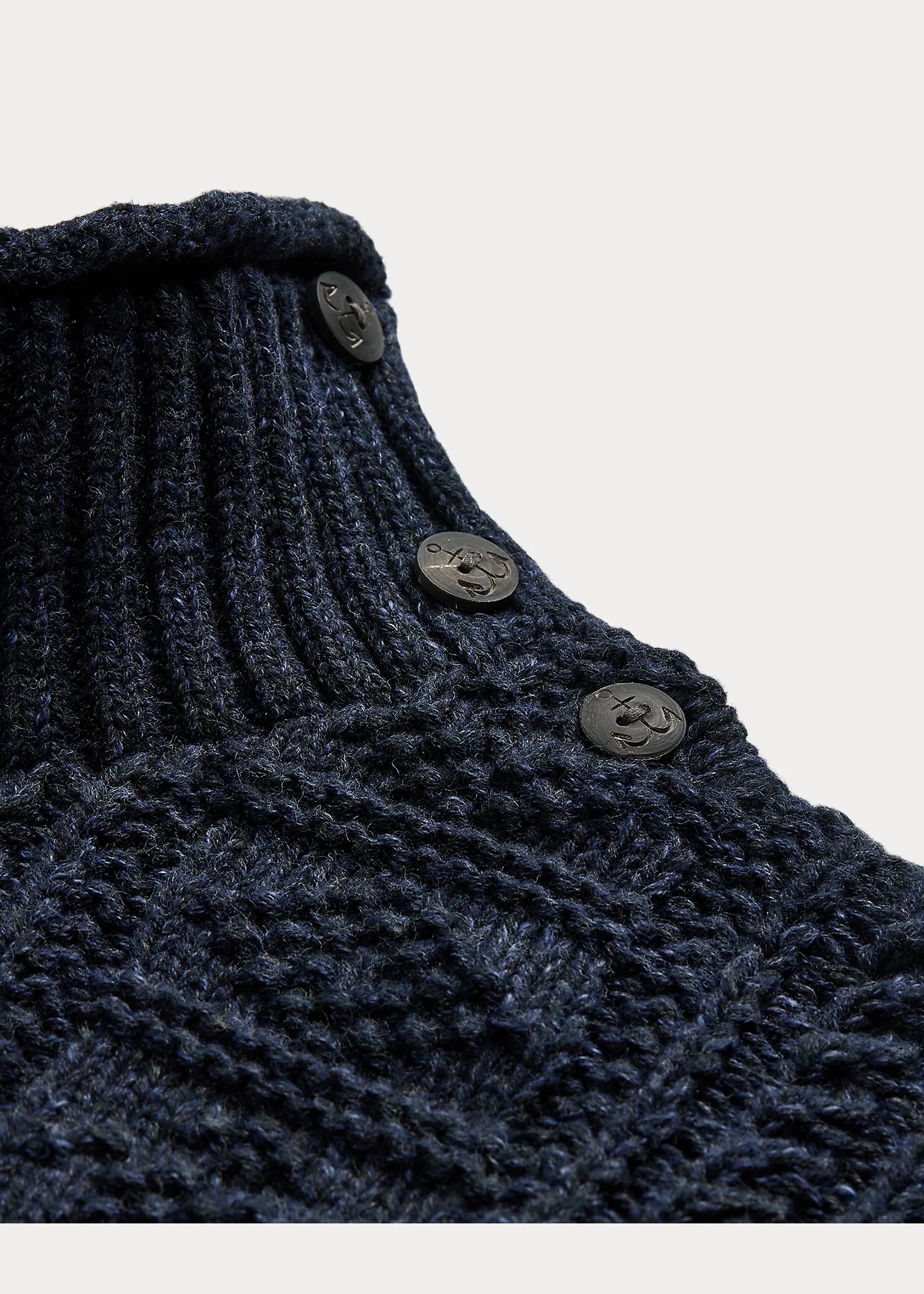 Aran-Knit Cotton Mockneck Sweater - 3