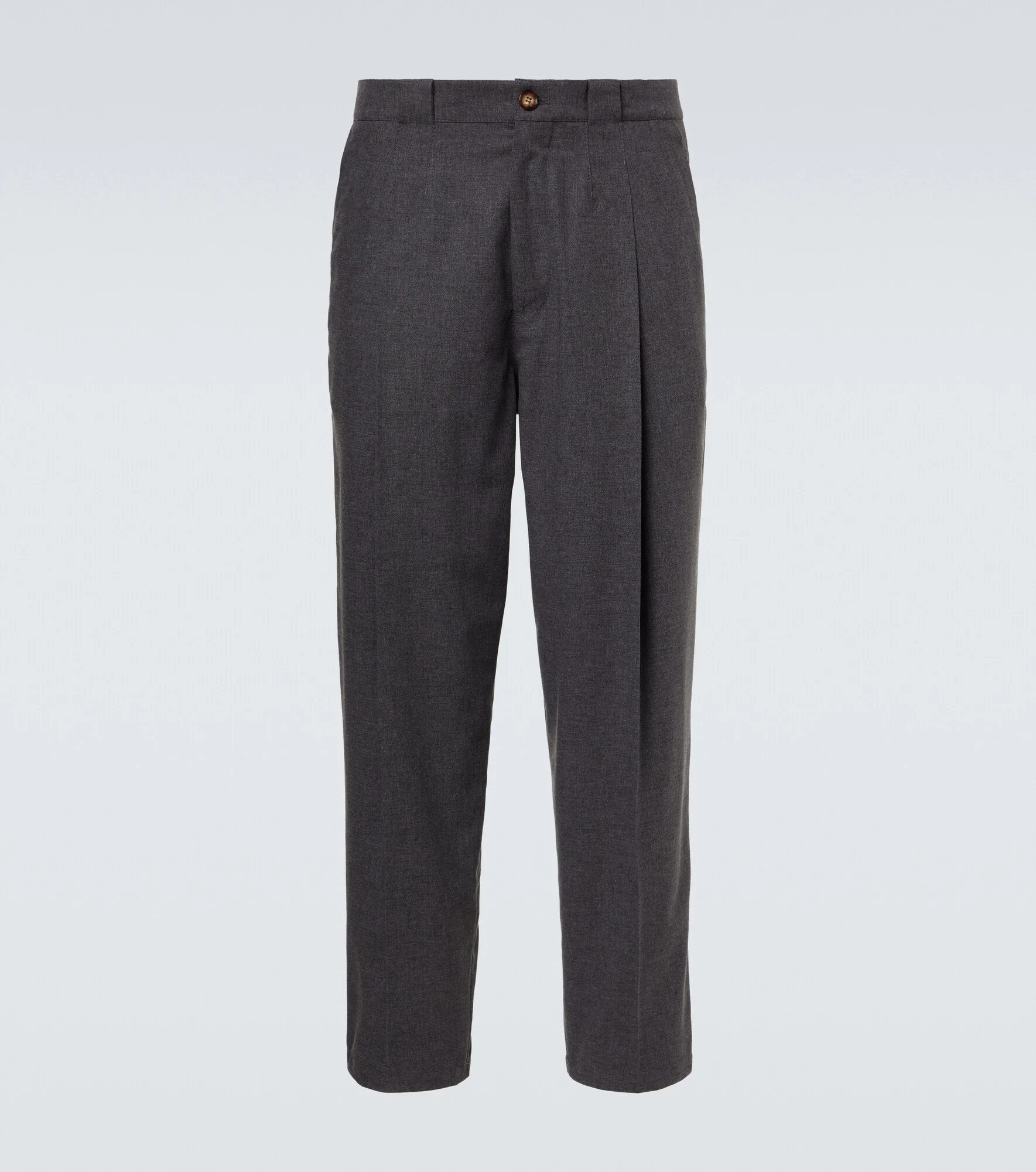 Wool, cotton and silk tapered pants - 1