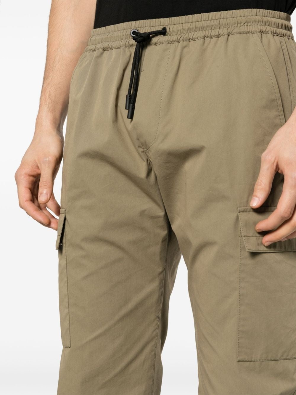 drawstring-fastening cargo pants - 5