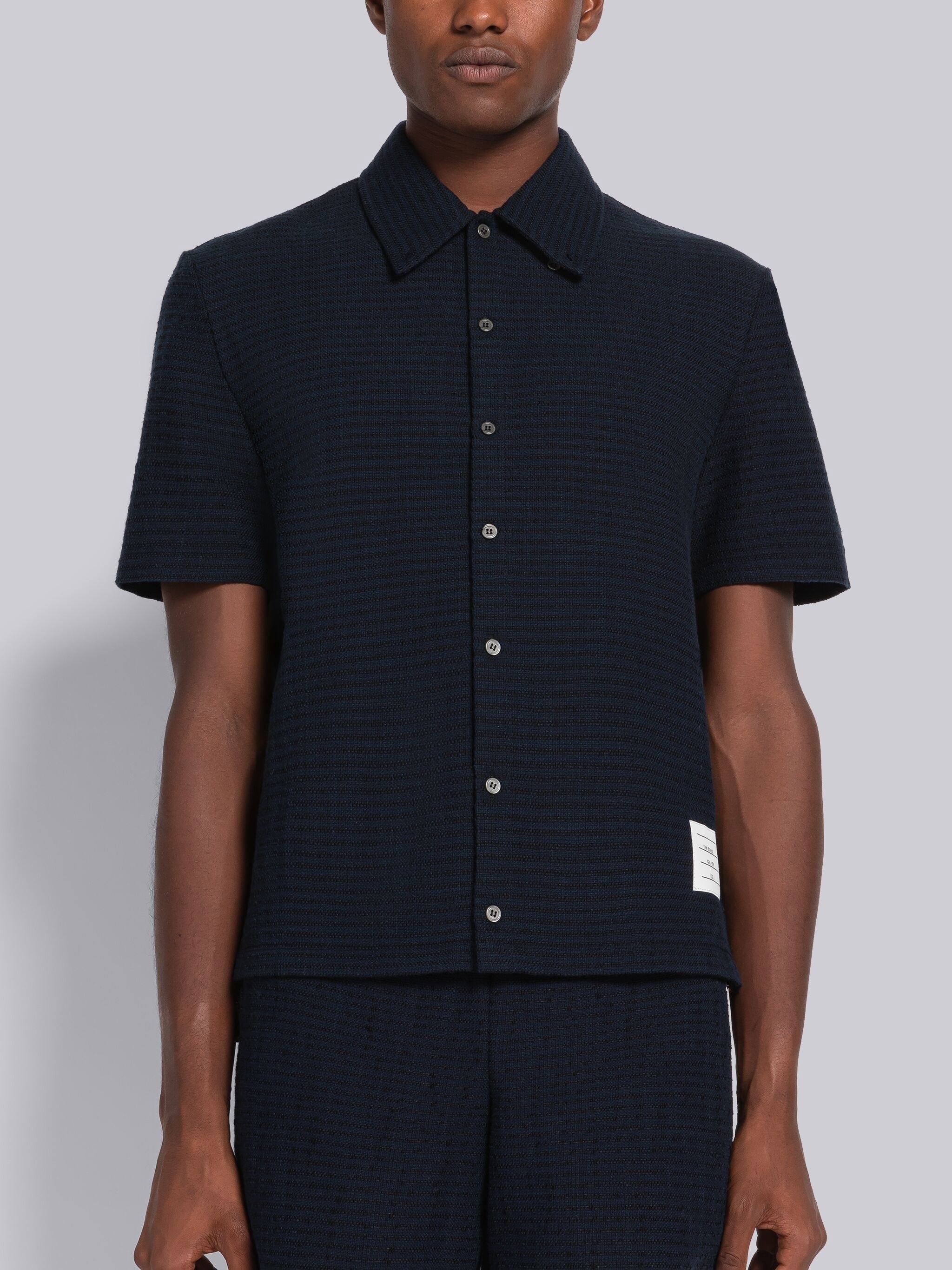 University Stripe Short Sleeve Shirt - 1