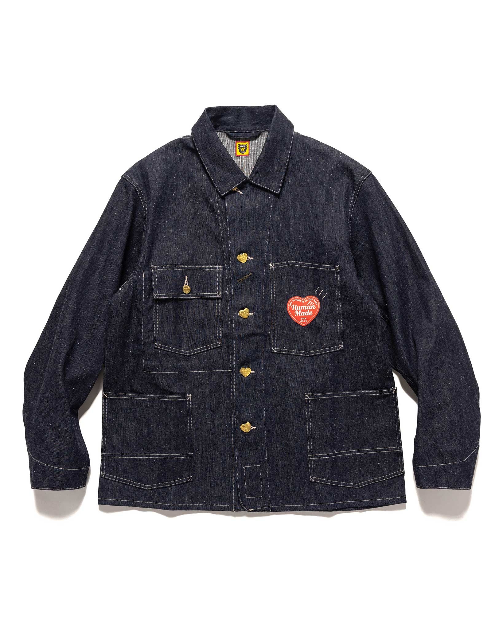 Human Made Denim Coverall Jacket Past Rigid Indigo | REVERSIBLE