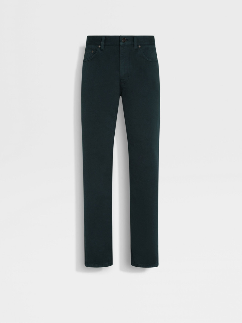 DARK GREEN DÉLAVÉ ROCCIA PANTS 1