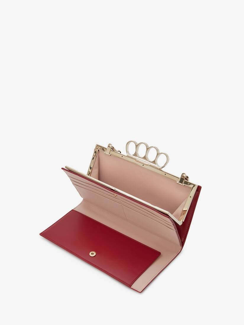 The Four Ring Case With Chain in Cherry - 6