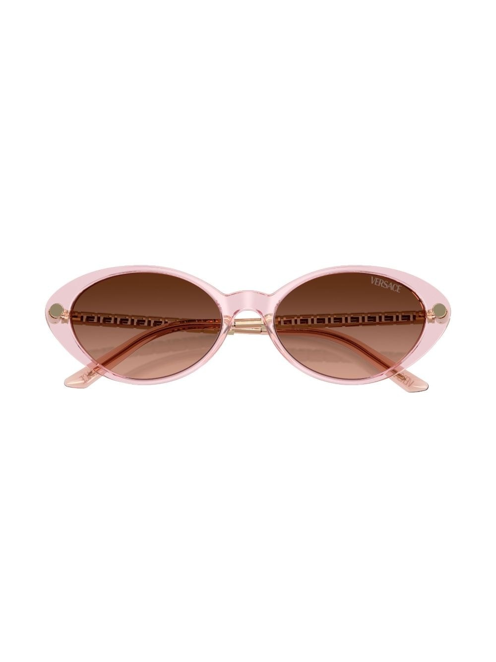 Greca-plaque oval-frame sunglasses - 5