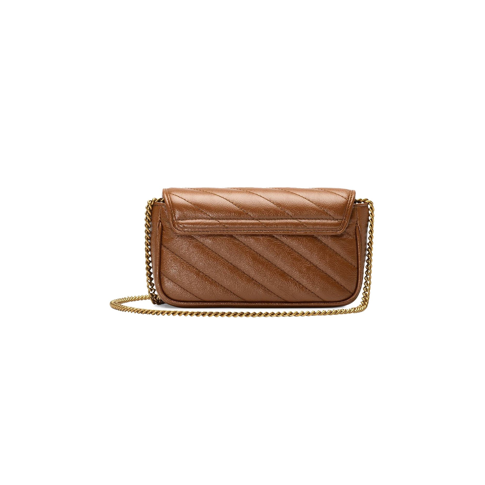 Gucci GG Marmont Matelassé Super Mini Bag 'Brown' - 2