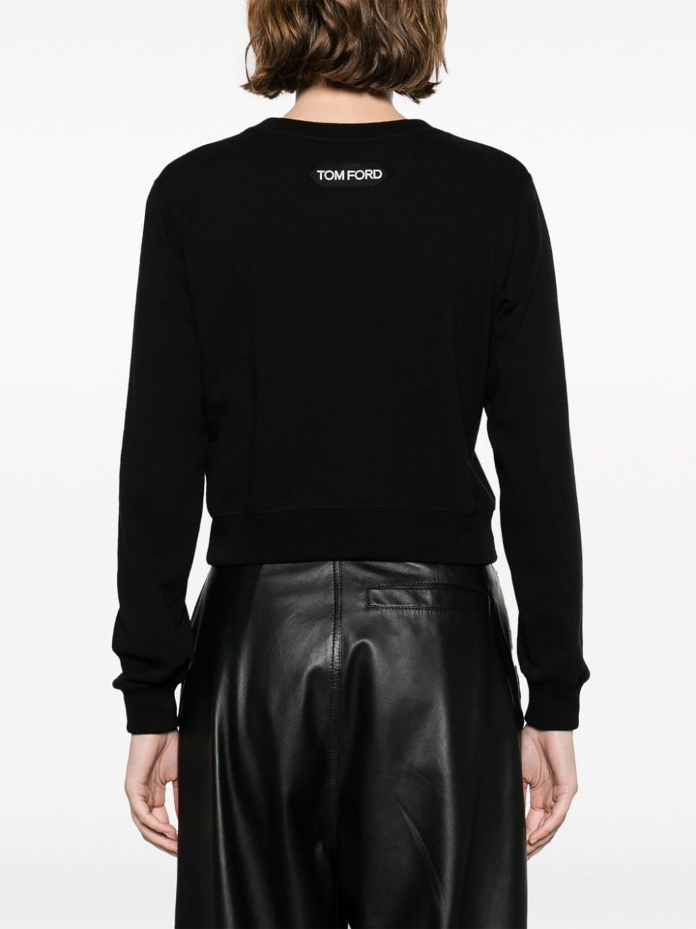 logo-print cotton sweatshirt - 4