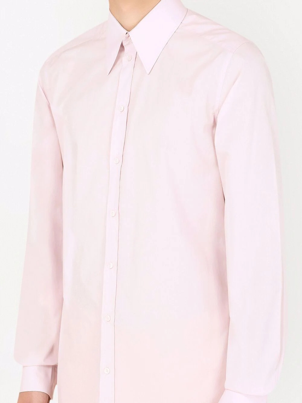 point-collar cotton shirt - 5