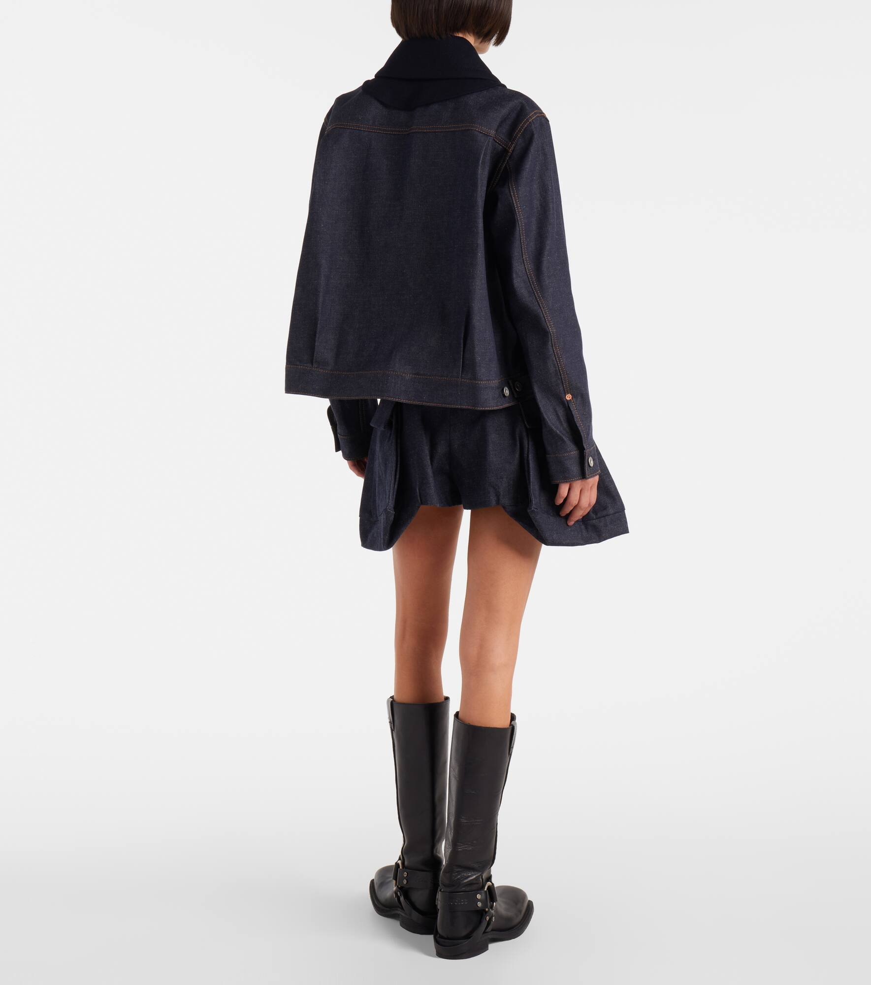Paneled denim jacket - 3